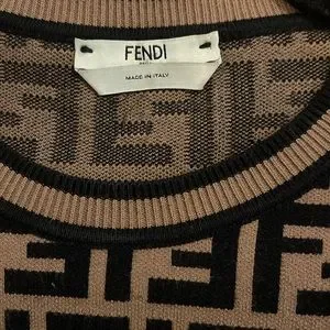 Fendi | Sweaters | Fendi Black Brown Zucca Ff Logo Jumper Knit